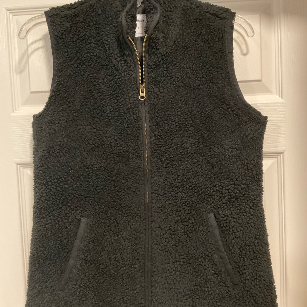 Old Navy Sherpa Fleece Vest Black